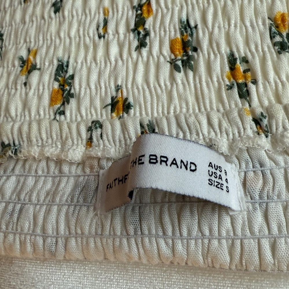 Faithfull the Brand Cream Floral Maxi Dress USA size 4. Like new. - Picture 5 of 8